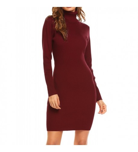 Zeagoo Womens Turtleneck Bodycon Sweater