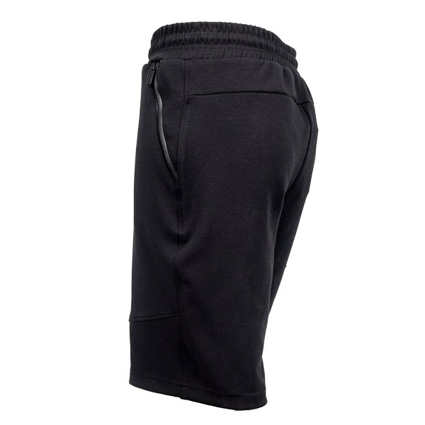 Men's Classic Fit Casual Soft Fleece Cargo Gym Short Pants-Black/Grey ...