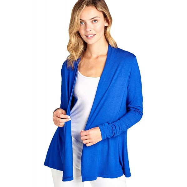 ReneeC. Women's Extra Soft Natural Bamboo Open Front Cardigan - Made In ...