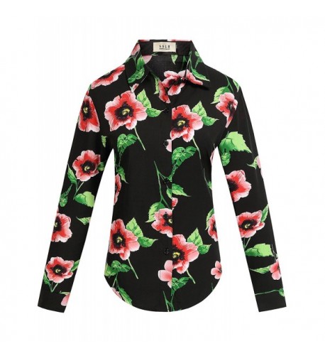 SSLR Womens Poppies Vintage Blouses