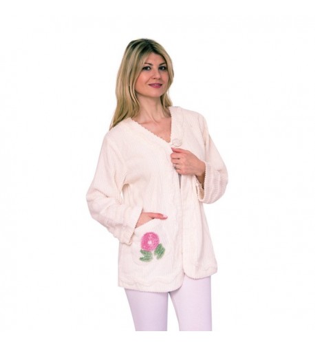 Bath Robes Womens Chenille Embroidered