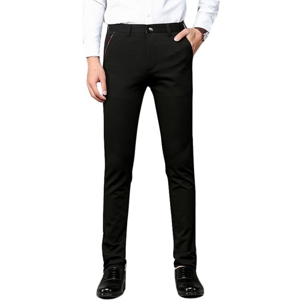 Men's Slim Straight-Fit Work Wear Casual Pant Slim Fit Dress Pant ...