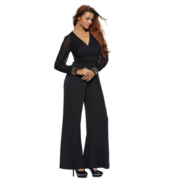 womens formal jumpsuits with sleeves