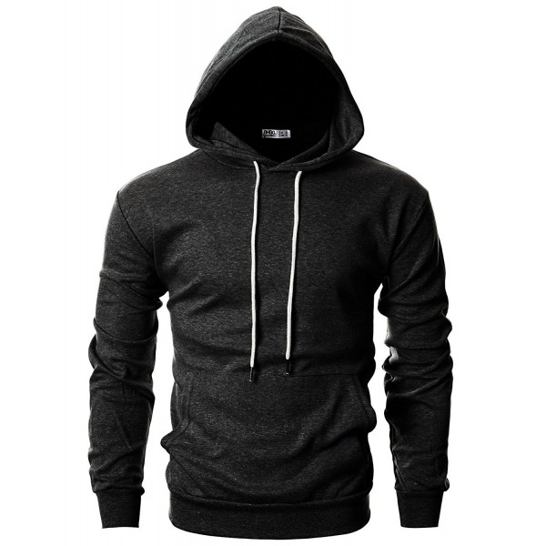 Mens Slim Fit Long Sleeve Lightweight Hoodie With Kanga Pocket - Dcf010 ...