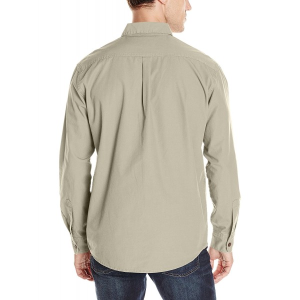 Authentics Men's Long Sleeve Canvas Shirt - Vintage Khaki - CB12M1LRBCR