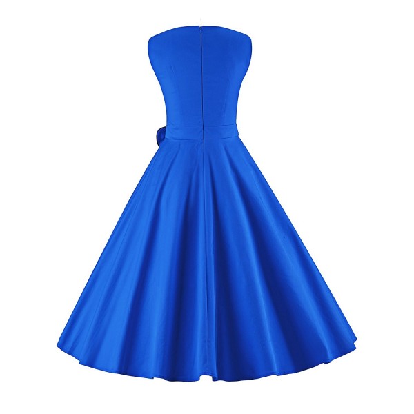 Women's 1950s Style Vintage Rockabilly Swing Bow-Knot Party Dress ...