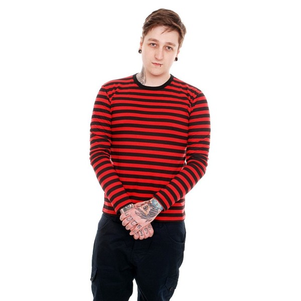 black red striped long sleeve