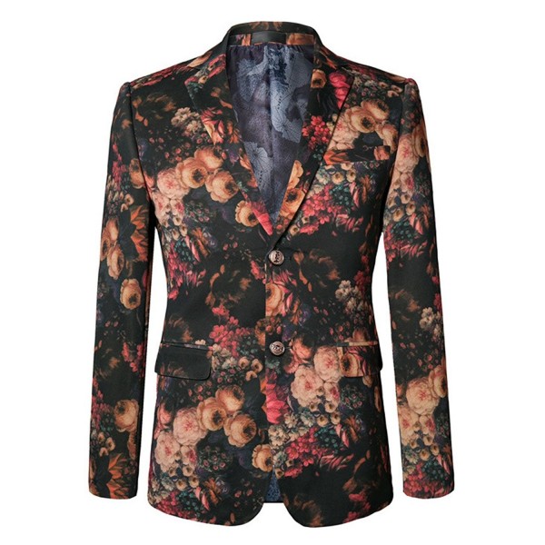 Men's Luxury Floral 2 Button Sport Coat - CL12DTJ6KCR