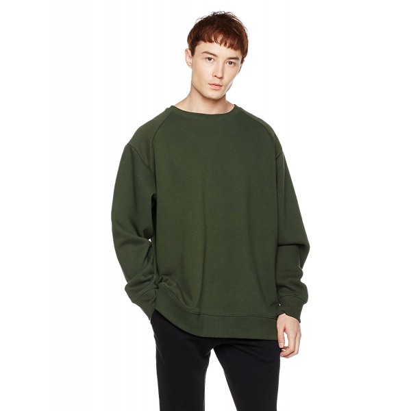 Men's Pullover Fleece Sweatshirt - Kombu Green - C0186ZCCQ9Q