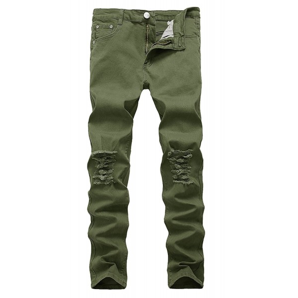 ripped army green jeans