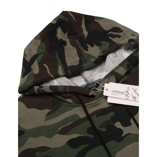 Mens Camo Pullover Hoodie Camouflage Hooded Sweatshirts With Zipper ...