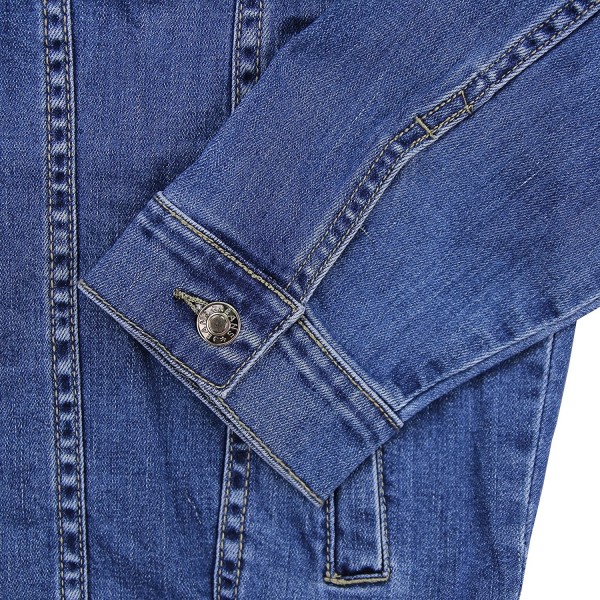 Men's Classic Comfort Fit Denim Jean Jacket - Medium Blue - CI189SDT03T
